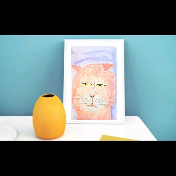Cat Portrait Painting ORIGINAL Watercolor Furry Friends Pet Portrait Wall Art - Picture 3 of 11